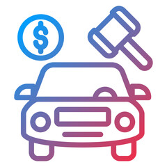 Vector Design Car Auction Icon Style