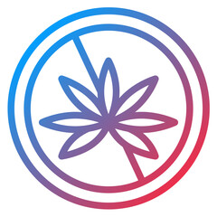 Vector Design No Thc Icon Style