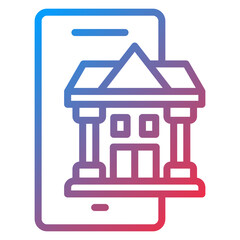 Vector Design Mobile Banking Icon Style