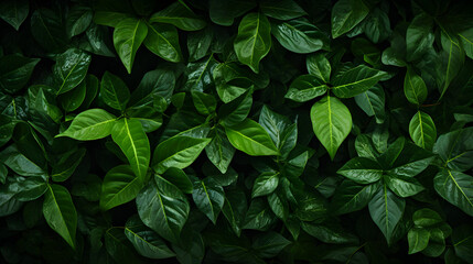 Fototapeta na wymiar Lush Green Leaves Nature