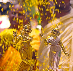 Sri Krishna Janmashtami Abhishek, Flower Showering on Lord krishna and Goddess Radha