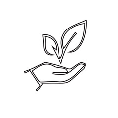 illustration of a icon leafs icon in a isolated vector design illustration on a white background 