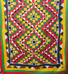 pattern with flowers sindhi handmade rilli 
