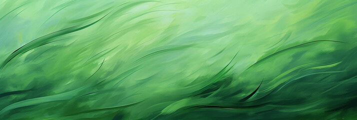 フレッシュなグリーンの牧草地を描いたアブストラクト背景イラスト - obrazy, fototapety, plakaty