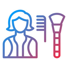 Make Up Artist Female Icon Style