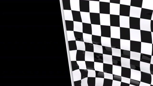Flag Transition Race with transparent (alpha) background