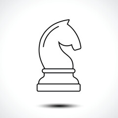 Knight chess icon. Horse chess icon. Vector illustration.