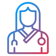 Female Surgeon Icon Style