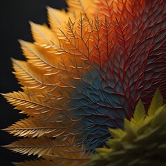Fototapeta na wymiar Colored leaf 