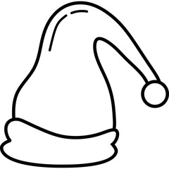 Santa Claus Hat Line Icon