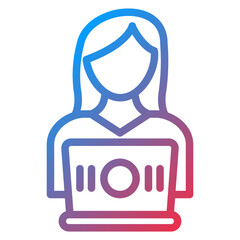 Female Blogger Icon Style