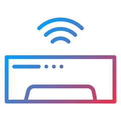 Smart Air Conditioner Icon Style