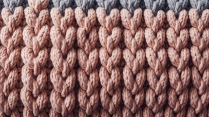 Сlose up pink knitted texture