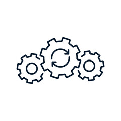 Development process concept. Today icon isolated on white background.