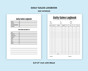 Daily Sales Log Book KDP Interior