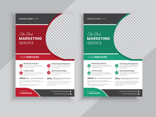 professional corporate business flyer design, modern and vector template