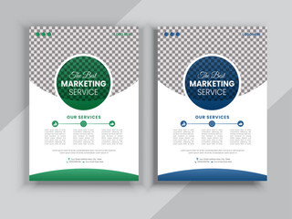 professional corporate business flyer design, modern and vector template