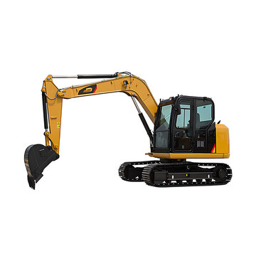Heavy industrial excavator on transparent background PNG