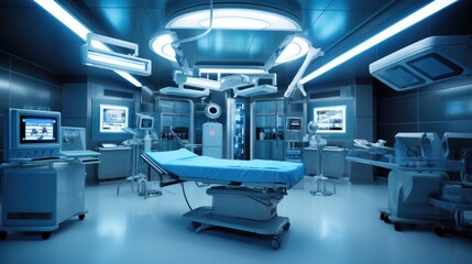 Surgical robot, 3D rendering in operating room