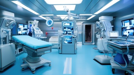 Surgical robot, 3D rendering in operating room