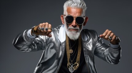 Funny older hip hop man