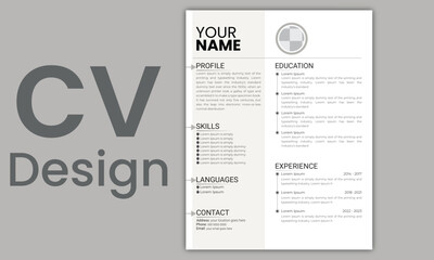 modern professional resume cv design layout template