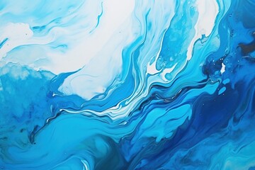 Abstract art blue paint background