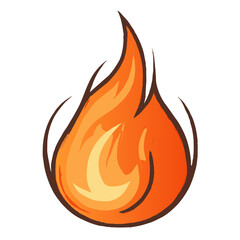 Orange fire vector, svg, png, no backgroud