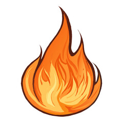 Orange fire vector, svg, png, no backgroud
