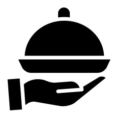 Solid food served icon