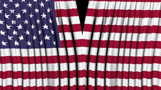 American Curtain Open with transparent (alpha) background