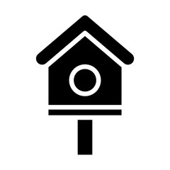Solid Bird house icon