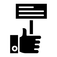 Solid Protest board icon
