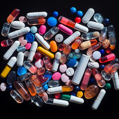 Pills blister packs.