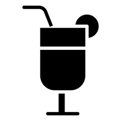 Obraz premium Solid Summer Drink icon