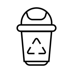 Trash can icon. Recycle bin icon