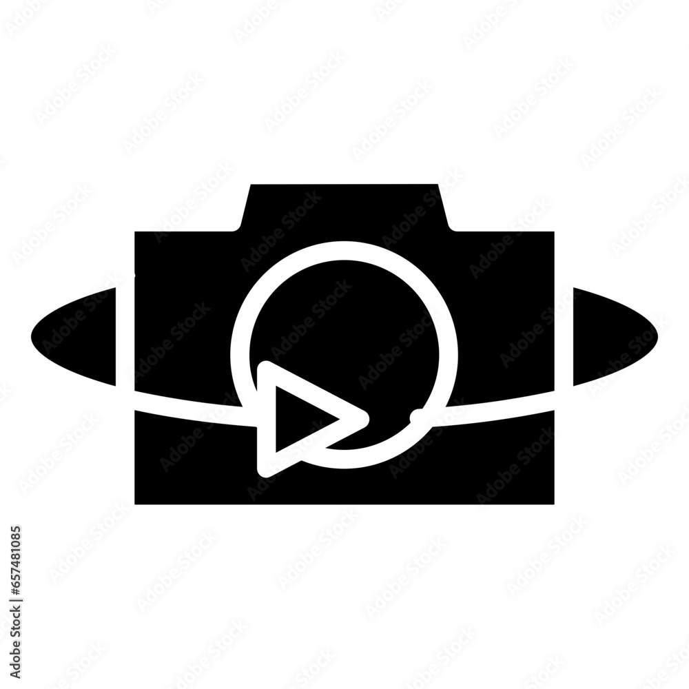 Sticker solid valentine camera icon