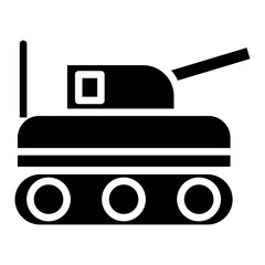 Solid military tank icon