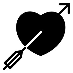 Solid Heart arrow icon