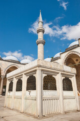 Suleymaniye historical mosque with minarets. Istanbul landmark, Turkey