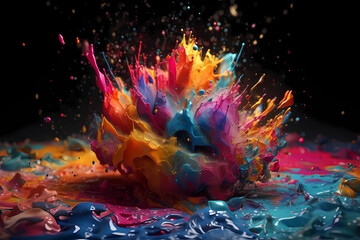 Vivid paint explosion
