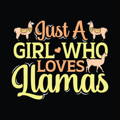 Llama t-shirt design, Llama typography, Llama related quotes elements

