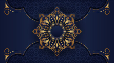 Luxury background with golden mandala ornament