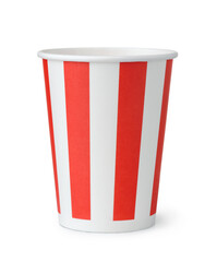 Red striped disposable paper cup