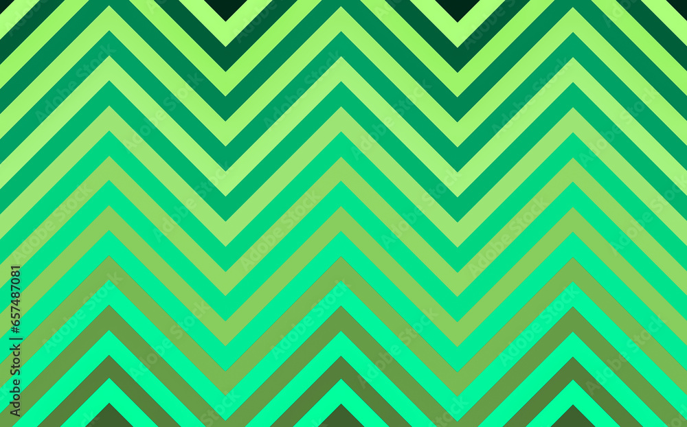 Poster green color tone illustration with down and up lines. gradient geometric shapes on green background.
