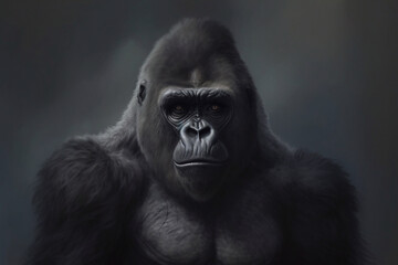 Portrait of a gorilla monkey.