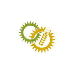 Wheat Agriculture Industry logo icon isolated on transparent background