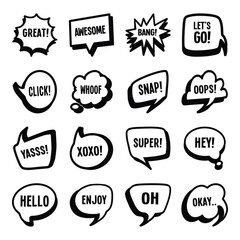 Fototapeta premium Set of speech bubble vector 