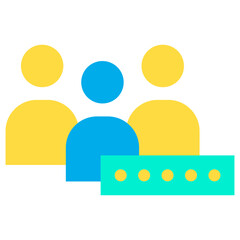 Flat Users Password icon