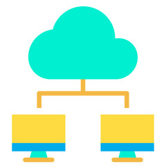 Flat Network settings icon